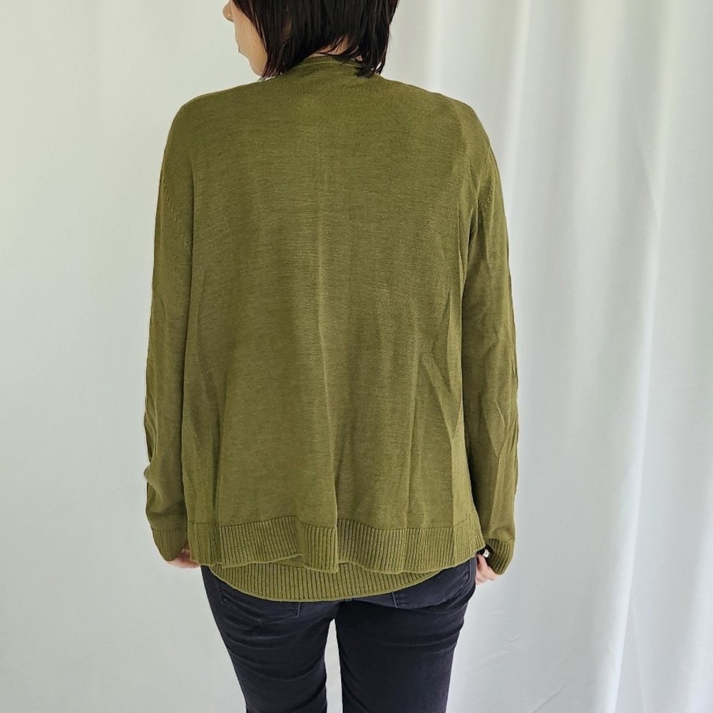 90s/00s Green Silk Sweater Set‎ - Picture 3 of 5